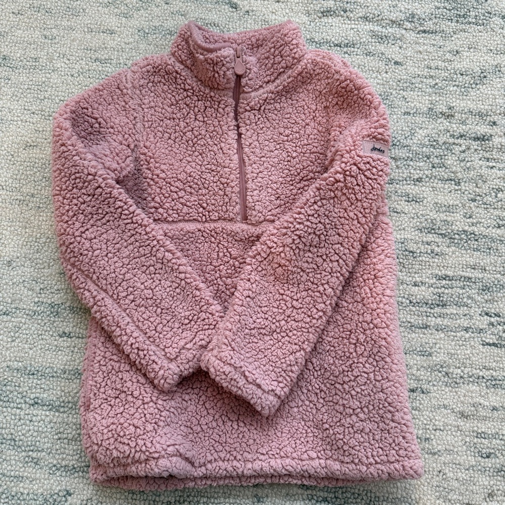 Joules Pink Sherpa Kids Hoodie
